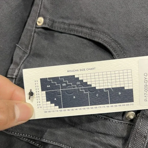 Roucha Jeans Womens Size D 16-18 Over 5'4 Dada Gray Pleated Ankle New - Picture 11 of 16